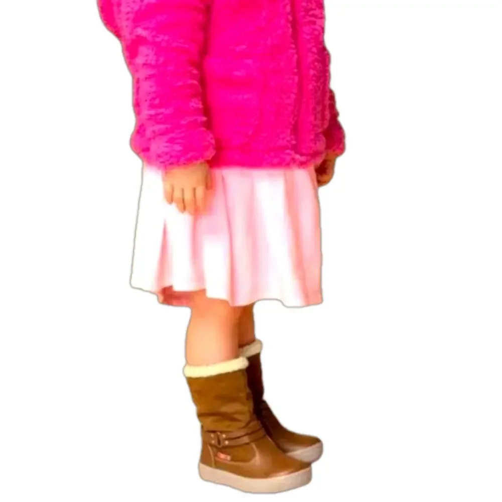 Andrea Side Zipper Toddler  Brown High Boots